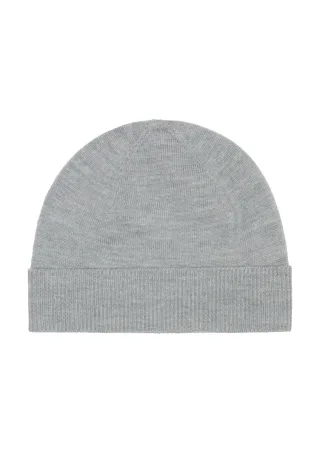 s.Oliver BLACK LABEL - Mütze aus Merinowolle grau - Gr. - ONE SIZE