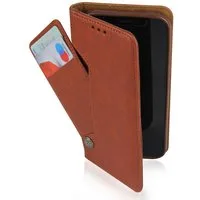 Frentree Handyhülle aus echtem Leder für iPhone 12, 13, 14, Magnetverschluss mit 4 Kartenfächern & 2 Sichtfenstern, Handy-Ständer