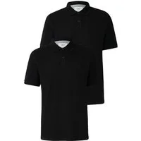 s.Oliver Poloshirt (Packung, 2-tlg) mit Logo Stickerei