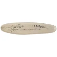 Bloomingville Servierplatte Bloomingville Bea Servierplatte Natur 35,5x2x8 cm Steingut, Steingut, (1 Servicerplatte)