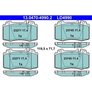 ATE Ceramic Bremsbel?ge vorne Mercedes C-Klasse Clk Cls E-Klasse S-Klasse Sl Slk