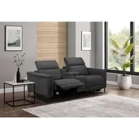 OTTO home 2-Sitzer LUND, Struktur, Kinosofa, Relaxfunktion, TV-Sessel, man./elektrisch, Kopfteilverstellung, Getränkefachhalter, Staufach, wahlweise USB A/C