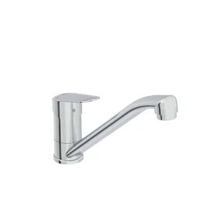 VitrA Flow Round Einhebel-Spültischmischer Höhe 17 cm mit schwenkbarem Auslauf Chrom,A43429EXP A43429EXP