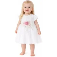 Lorey Medtec Taufkleid Festliches Prinzessin Kleid, Party Kleid, Spitze, 100% Baumwolle, Weiß Spitze, Tüll