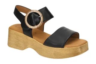 Gabor 84.520 Damen Sandalette schwarz Plateau Klettverschluss