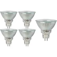 TRANGO LED-Leuchtmittel, 5er Set MR16030 LED Leuchtmittel mit MR16 Fassung zum Austausch von herkömmlichen Halogen Leuchtmittel MR16 I GU5.3 I G4 12 Volt 3000K warmweiß, 5 St., Glühlampe, Reflektor Lampe, LED Birnen