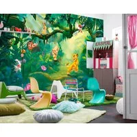 Komar Fototapete Lion King Jungle - Größe 368 x 254 cm, glatt, bedruckt, Kinderzimmer