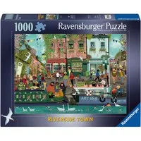 Ravensburger Puzzle Riverside Town, 1000 Puzzleteile, Made in Germany