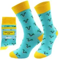 Chili Lifestyle Freizeitsocken INSEL Lustige Socken mit Spruch Banderole als Geschenksocken (Paar, 1-Paar, Mit Spruchbanderole) Weichbund ohne Gummidruck