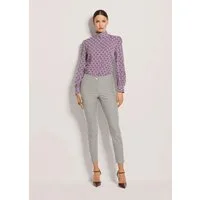MADELEINE Stoffhose Schlanke Stretch-Hose mit Vichy-Karo Stoffhose in Knöchellänge und ohne Taschen
