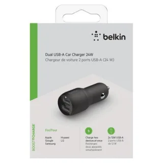 Belkin USB-A Kfz-Ladegerät, 24W schwarz CCB001btBK