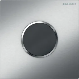 Geberit Urinal-Steuerung mit elektronischer Spülauslösung Battterie Sigma10 Edelstahl gebürstet, 116 116035SN1