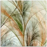 Artland Leinwandbild Fraktales Gras IV, Gräser (1 St), auf Holzrahmen gespannt