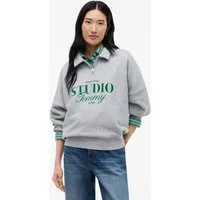 Tommy Hilfiger Sweatshirt STUDIO TOMMY HALF-ZIP POLO SWT Baumwolle