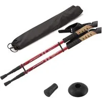 MidGard Nordic-Walking-Stöcke Teleskop Antischock Wanderstöcke aus Aluminiumlegierung mit Korkgriff (2 St), Leicht, mit ergonomischen Korkgriffe inkl. Transporttasche