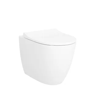 VitrA Sento Tiefspül-Stand-WC VitrA Flush 2.0 ohne Spülrand Weiß Hochglanz,7985B403-0075 7985B403-0075