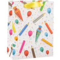 Idena Tragetasche Geschenktasche - Stifte & Schultüte, 18 x 23 x 8 cm, 210g/m²