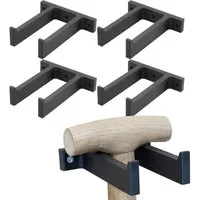TSB Werk Werkzeughalter Wandhalter Gartengeräte Schaufel Spaten Hake, 4-tlg., Gerätehalter, Halterung, Universal
