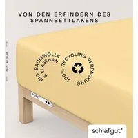 Schlafgut Spannbettlaken PURE BOXSPRING Bio-Baumwolle mit Elasthan, 170 g/m², Bettlaken, Jersey-Elasthan, Gummizug: rundum, (1 Stück), PREMIUM Boxspringbett Laken bis 40 cm Höhe, dehnbar blickdicht, straff
