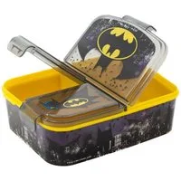Stor Lunchbox Batman Kinder Brotdose – Lunchbox mit 3 Fächern & tollem Design, (Lebensmittelbox, 1x Dose, 3x Fächern), Brotzeitdose