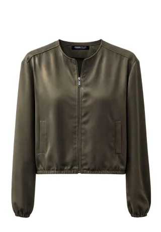 FRANK WALDER - Leichtjacke COOL MATCHA mit Gummibündchen - Gr. - 40