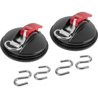 alca Saugnapfträger Saugnapfbefestigungen, 10 kg Tragkraft im 2er Set mit 2 Doppel S-Haken, (2-tlg., 2 Stück)