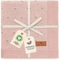 Babydecke DIKOS® aus *100%* Bio Baumwolle, Strickdecke, Geschenk zur Geburt, DIKOS, PREMIUM Qualität, Sommerdecke Ajour, 75x100, atmungsaktiv, weich
