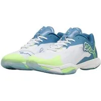 PUMA Hallen-Indoorschuhe Vantage Nitro (Dämpfung) weiss/blau Herren Badmintonschuh