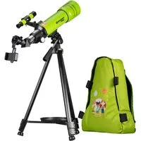 BRESSER junior Linsenteleskop Linsenteleskop 70/400 mit Rucksack grün