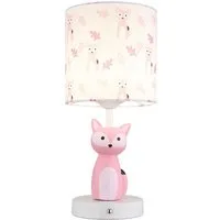 GLOBO LIGHTING LED Tischleuchte, LED-Leuchtmittel fest verbaut, Kaltweiß, Warmweiß, Neutralweiß, Tageslichtweiß, Farbwechsel, Tischleuchte Kinderlampe Tierlampe Fuchs LED Touchdimmer Akku CCT rosa