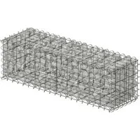 relaxdays Gabionenzaun Gabione Steinkorb aus Stahl, 100 x 30 x 30 cm