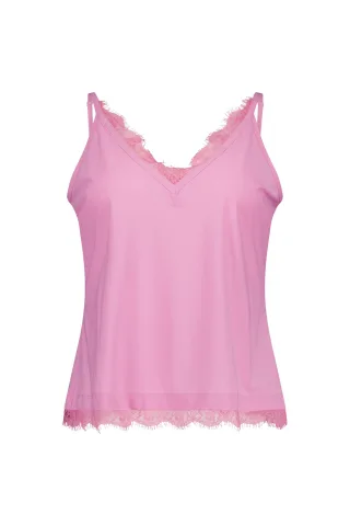 Studio Anneloes - Mitzie lace top pop pink - Gr. - XL