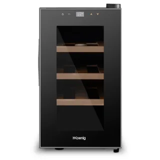 HKoenig Weinkühlschrank, Schwarz, Metall, 26x47x49.5 cm, Küchen, Küchenelektrogeräte, Kühl- & Gefrierschränke, Weinkühlschränke