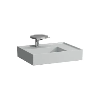 LAUFEN Waschtisch Kartell · LAUFEN 600x460, 1 Hahnloch mittig, grau matt, 81033.4, 8103347591111 H8103347591111