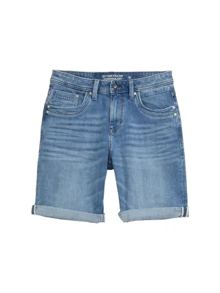 Tom Tailor - TTMORRIS RELAXED Jeans Shorts used mid stone blue denim - Gr. - 38
