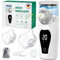 SWGOTA Inhalationsgerät Ultra Leise Inhaliergeräte für Kinder und Erwachsene Inhalationsgerät, Leiser Inhaliergeräte, Wiederaufladbar, 1–5 µm feiner Nebel LED Display 2 Modi ideal für Zuhause und unterwegs