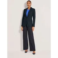 MADELEINE Kurzblazer Eleganter Einreiher mit Reverskragen Longblazer mit Pattentaschen, Knopfverschluss und Langarm