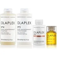 Olaplex Haarpflege-Set Shampoo No.4 + Conditioner No.5 + Smoother No.6 + Oil No.7, 4-tlg.