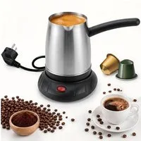 AIMAX Kaffeebereiter Camping-Kaffeemaschine mit rutschfestem Griff für Zuhause Büro, Reisen, Kaffeekocher, Mokkakocher Espressokocher & Wasserkocher Kaffeebereiter, Für Bis Zu 5 Tassen, Überhitzungs & Trockengehschutz, French Press