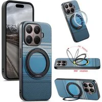 Wigento Handyhülle MagSafe Drehkippständer Muster Xiaomi 17T TPU Kameraschutz Blau 6,59 Zoll, Magnetisch, Durchsichtig, Stoßfest