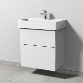 Sanipa 3way Waschtischunterbau zu Duravit Dura Square Waschtisch mit 2 Auszügen, Weiß-Soft BR42343