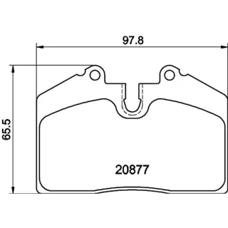 Hella Bremsbel?ge hinten Audi 80 Ferrari 5__ Porsche 911 928 944 968