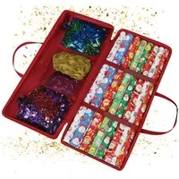relaxdays Aufbewahrungsbox Geschenkpapier Aufbewahrung (1 St), rot
