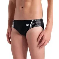 Arena Badehose MEN'S SWIM BRIEFS GRAPHIC in Stretch-Qualität, mit innenliegendem Kordelzug