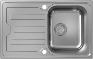 Hansgrohe Einbauspüle S440-A342 79 Abtropffl. kurz autom.Ablaufgarnitur Edelstahl, 43364800 43364800