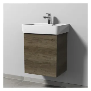 Sanipa 3way Waschtischunterbau zu Geberit Renova Plan Waschtisch mit 1 Tür, Eiche-Nebraska SM87237