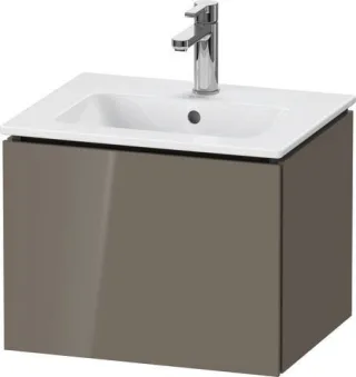 Duravit L-Cube Waschtischunterbau wandhängend Flanell Grau Hochglanz 520x421x400 mm - LC611808989 LC611808989