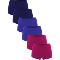 Fabio Farini Panty Damen Hipster Boxershorts - Frauen Unterhosen Slip Set Seamless (Packung, 6-St) angenehmes Tragegefühl ohne Seitliche Nähte