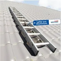 Weise Steigtechnik Vielzweckleiter Industrie-Qualität, Kaminkehrerleiter (18 Sprossen, 2-St., 5,04 m), robuste & sichere Dachleiter für Schornsteinfeger