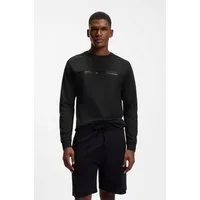 BOSS Sweatshirt Authentic aus Baumwoll-Terry mit Streifen und Logo